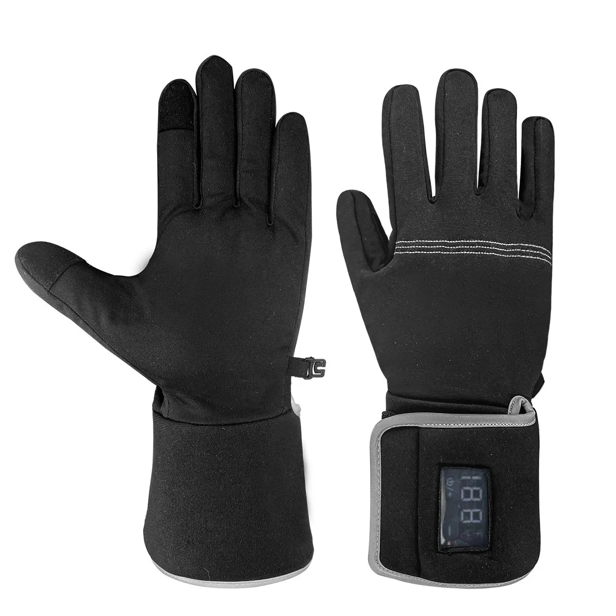 Electric Heated Gloves With LED Temperature Display 2200mAh Rechargeable Waterproof Mitten For Men Women Outdoor Sports Skiing