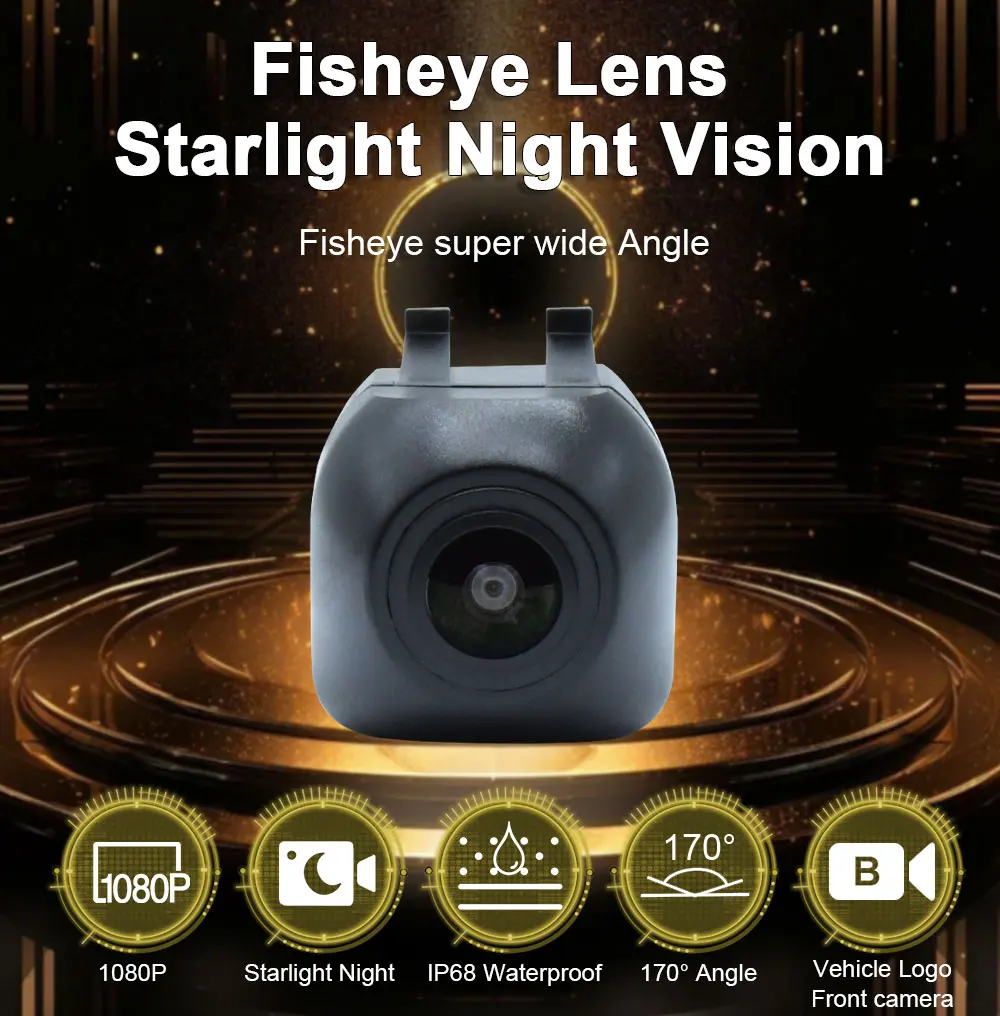 For Mercedes Benz C Class E Class W203 W204 W211 W212 W213 2012-2020 170° Fisheye AHD 1920*1080P Front Logo View Car Camera view 2