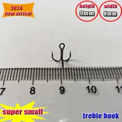2024new arrival Treble Fishing Hooks  Barble Hook Round Bend size 16# 200pcs/lot super small treble hook high carbon steel