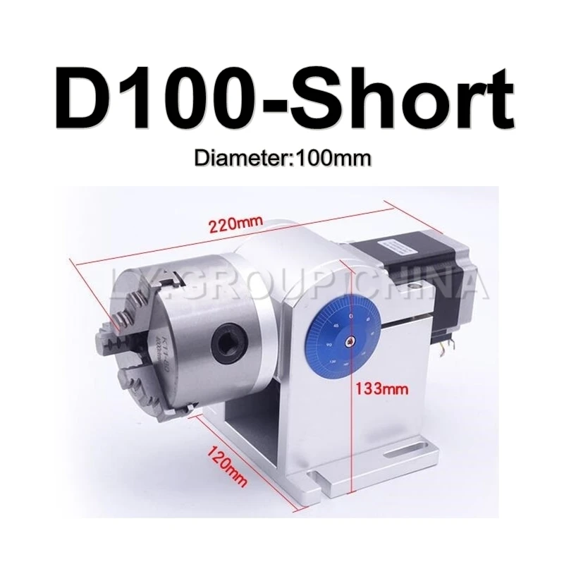 섬유 레이저 조각 마킹 기계용 3 발톱 로터리 축 직경 80mm 100mm