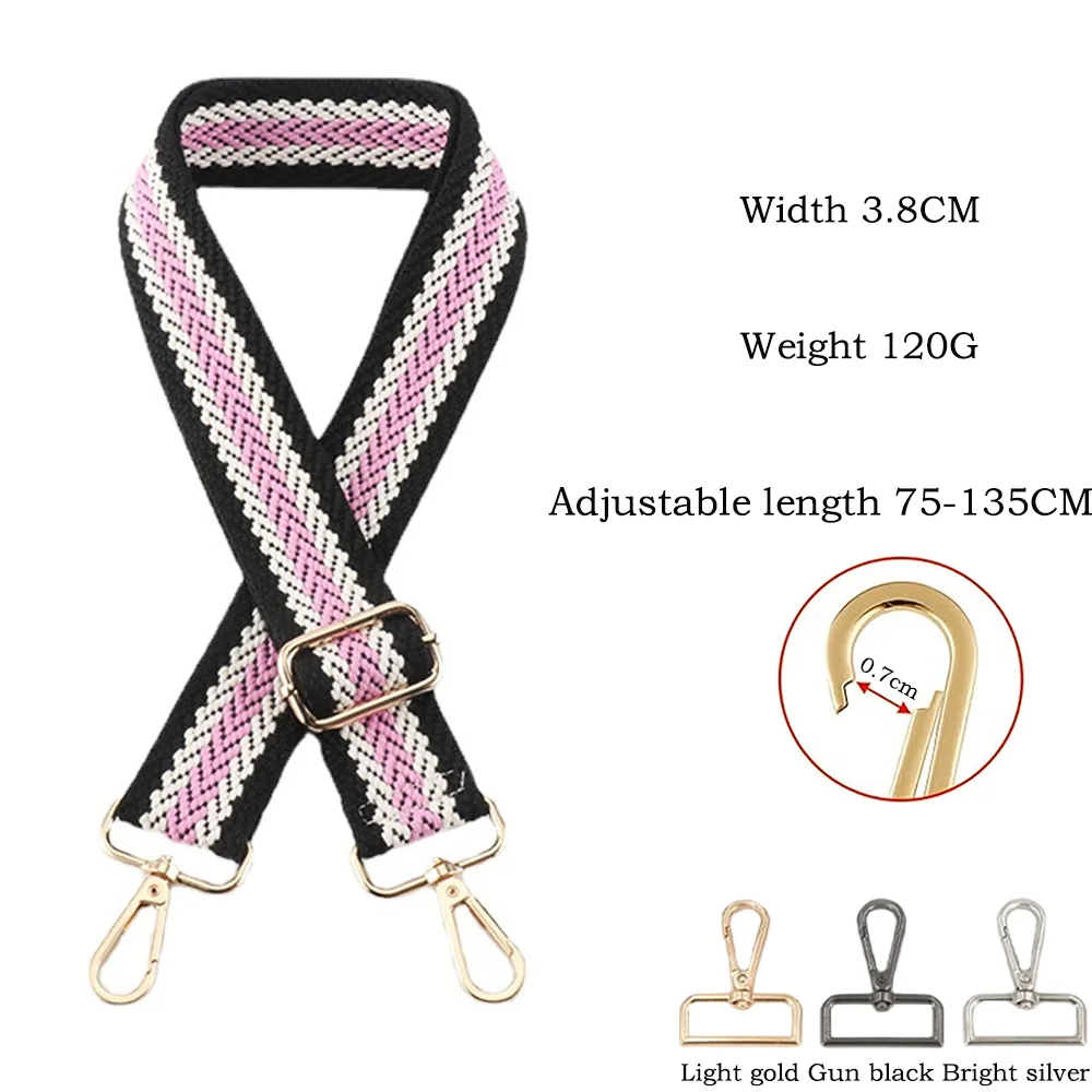 3.8CM Replacement Adjustable Detachable Bag Strap Trend Personality Creative Fashion Women's Bag Accessories Stylish Bag Strap