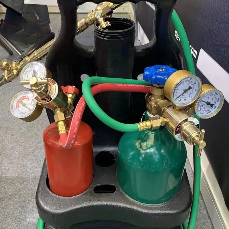 حار بيع المهنية حمل الأكسجين الأسيتيلين الأوكسي لحام قطع الشعلة كيت مع خزان #5