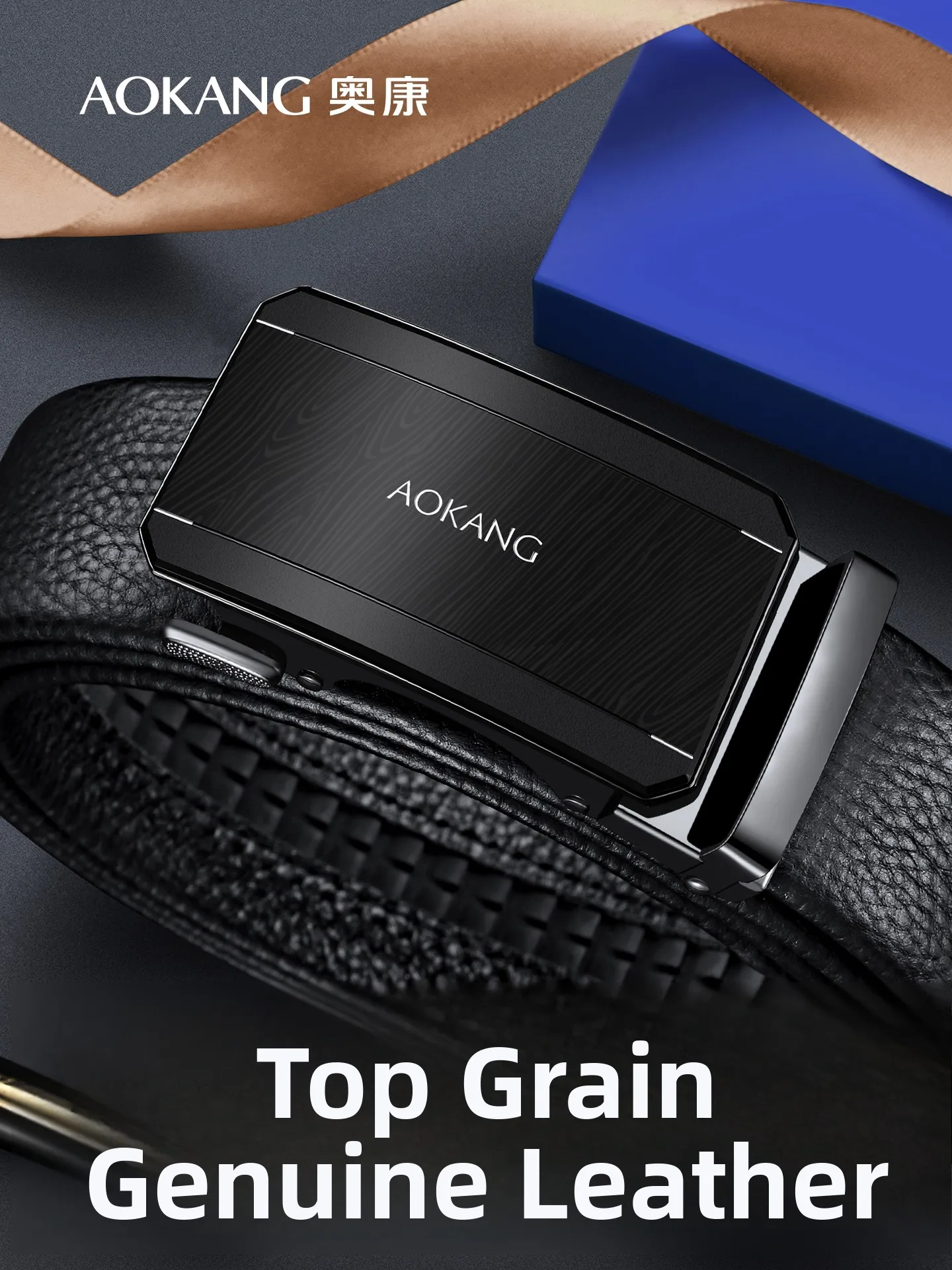 aokang-men's-leather-belt-automatic-buckle-casual-style-genuine-cowhide-business-waist-belt-fashionable-new-model-2026