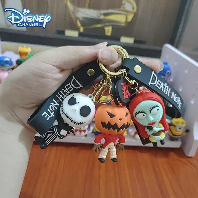 

Nightmare Before Christmas Keychain Jack Skellington Sally car keyring Cosplay Key Bag Pendant Decorations birthday Toys Gift