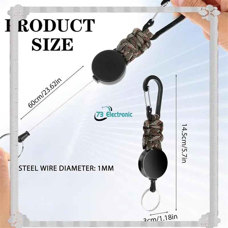 24-Hour Delivery 6Pack Retractable Keychain Heavy Duty Retractable Lanyard Badge Holder Retractable Clip Retractable Key Ring Ke