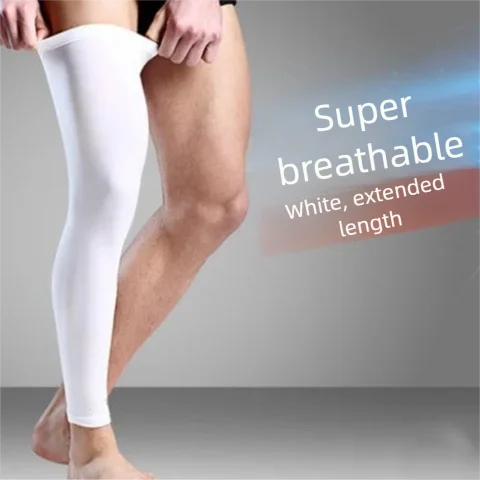 

Men Long Compression Calf Sleeves Sports Leg Support Knee Brace Running Basketball Training Elastic Leg Warmer Shin Protector So