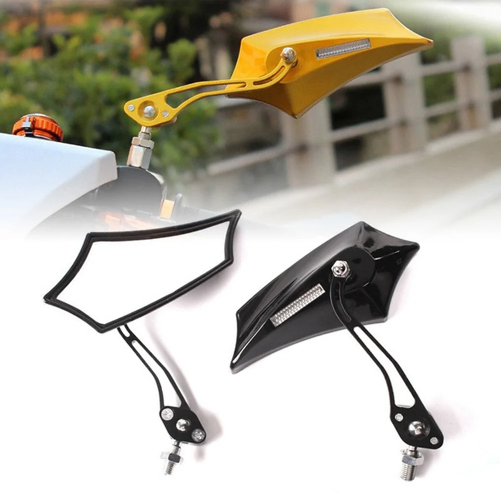 1 Pair 8/10mm Universal Motorcycle Rear View Side Mirror Motorbike Rearview Mirrors Scooter Electrombile Back Side Convex Mirror