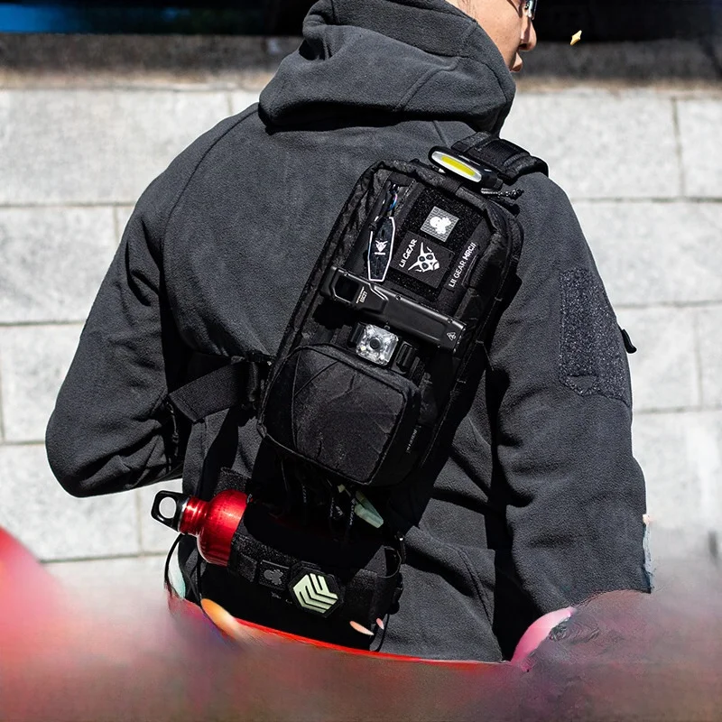 

LiiGear Bla Heavy-Du Outdoor Crossbody Bag Single oulder Paable Waterproof Nylon with Stripes ex Square Bag