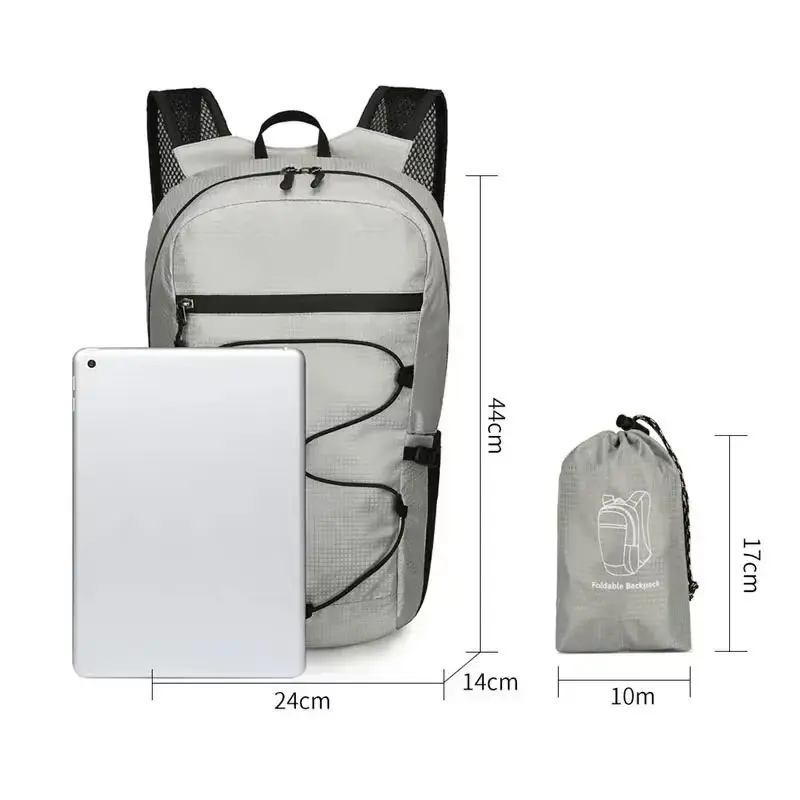 15L Outdoor Hiking Bag Foldable Waterproof Mountaineering Backpack Women Men Large Capacity Lightweight Hiking Travel Backpack view 6