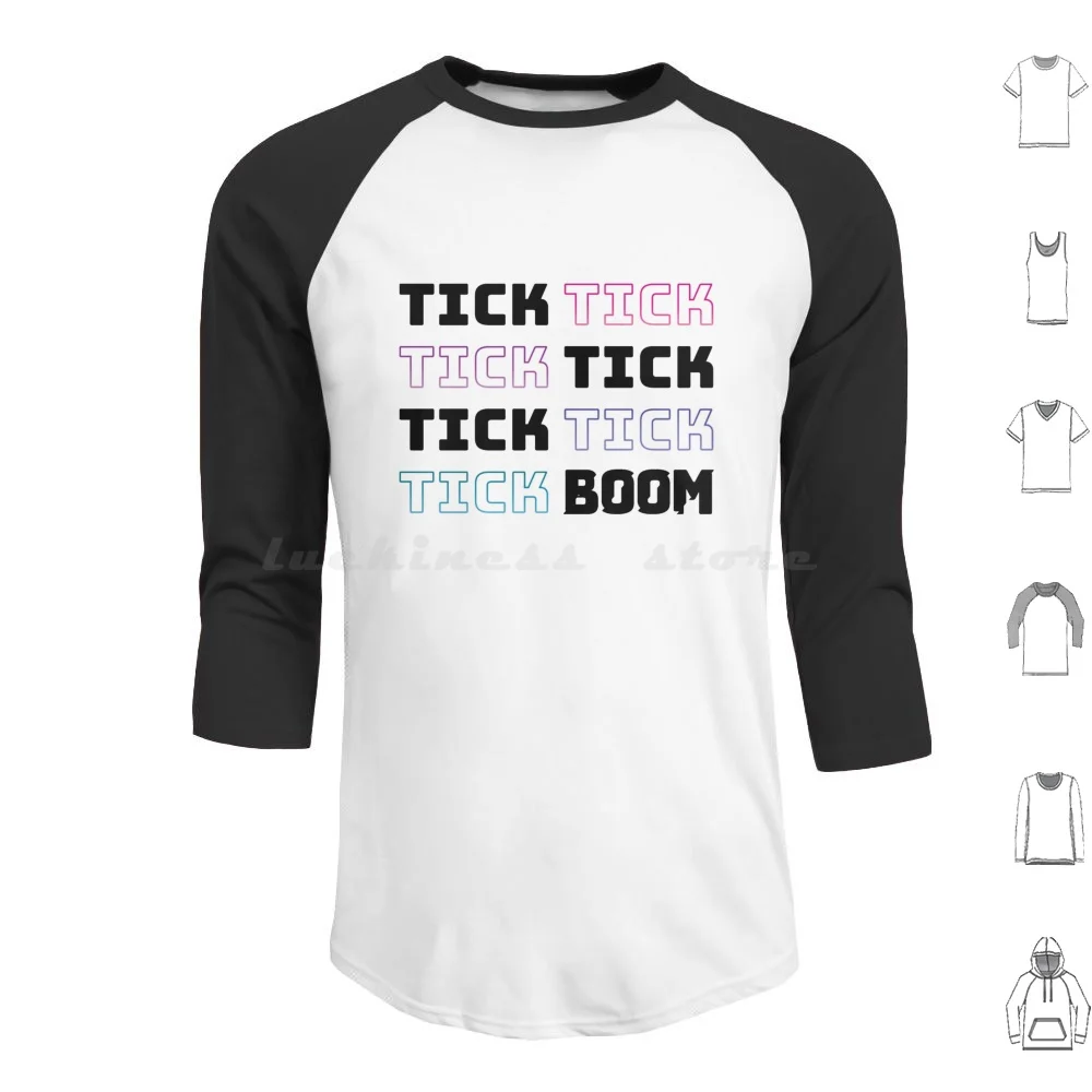 Tick Tick Boom ( Black ) Hoodies Long Sleeve Tick Boom Hives The Hives Music Strokes The Strokes Black White Lyrics