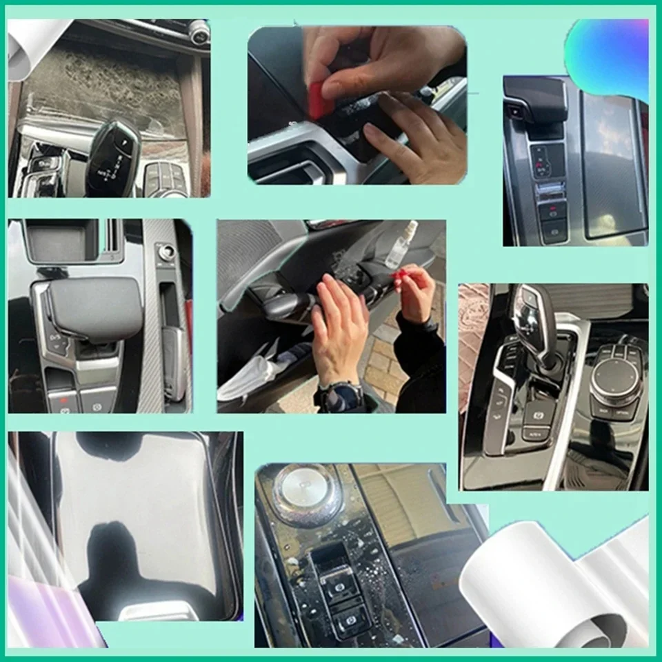 Transparente TPU-Schutzfolie für Hyundai Elantra 2025 2024 2023, Auto-Innenraum, zentrale Steuerung, Navigationszubehör, Aufkleber – Detail 7