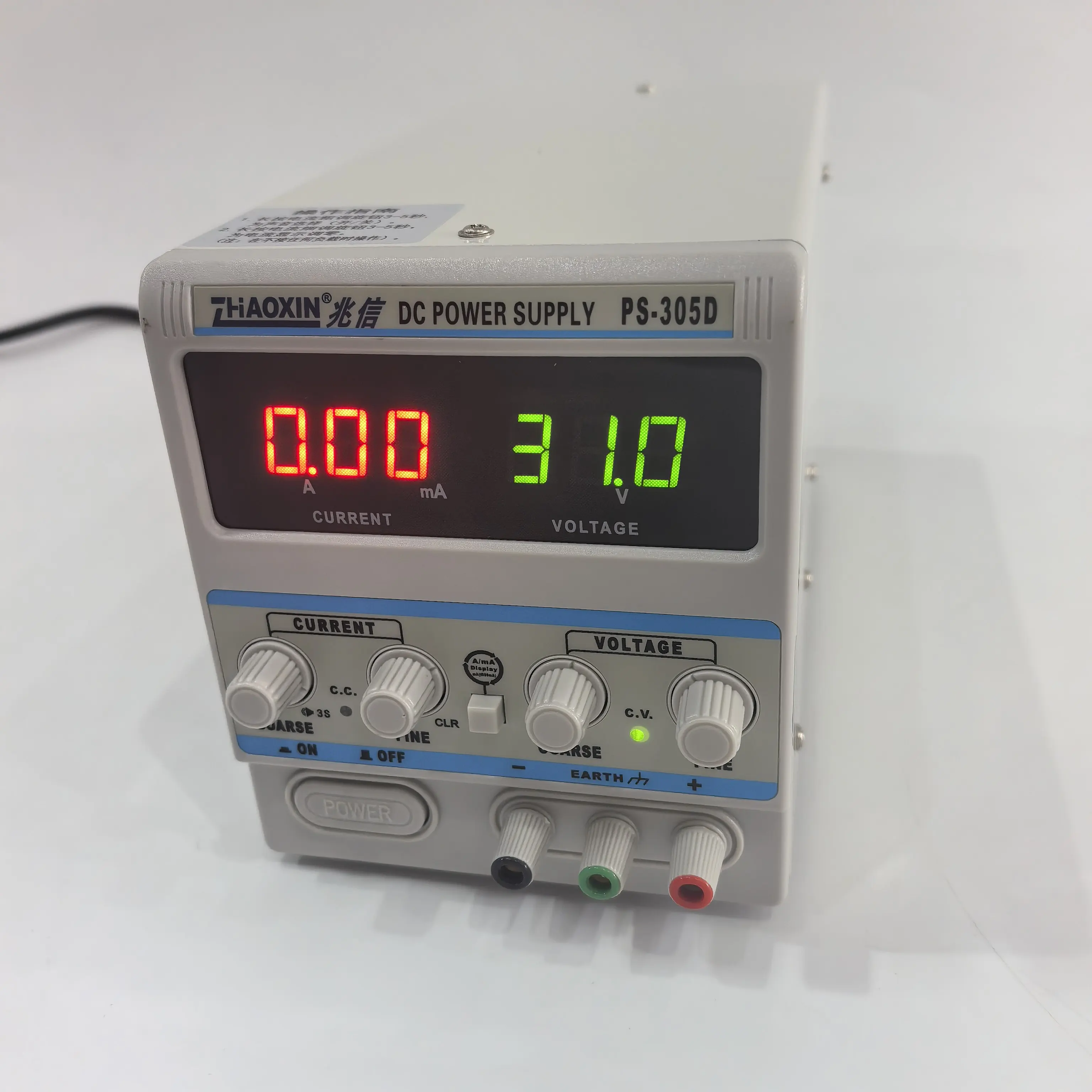 

PS-305D Adjustable DC Power Supply 30V 5A Linear Regulated Bench Power Supply LED Display 110V/220V Lab Repair Tester