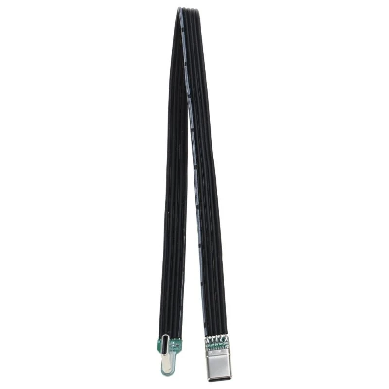 60W 90 Degree USB C Male to USB C Female Cable Fast Charging Cable 480Mbps