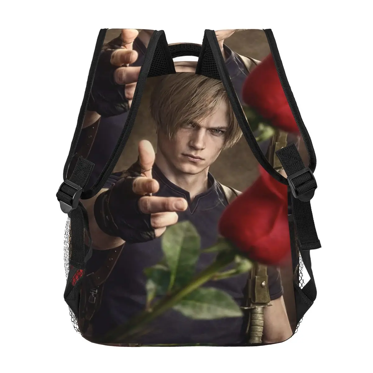 Resident Evils Leon Kennedy Game Student Backpack School Bag Hiking Travel Daypack for Boys Girls Fashion Bookbag Shoulder Bags view 4