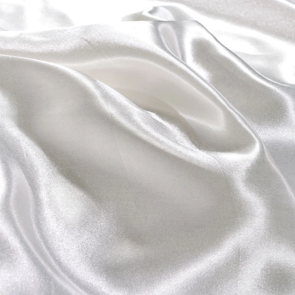

1 Pair of Silky Luxury Shiny Silk Satin Pillowcase Pillow Covers for Hair and Facial Skin 51 x 76cm (White)