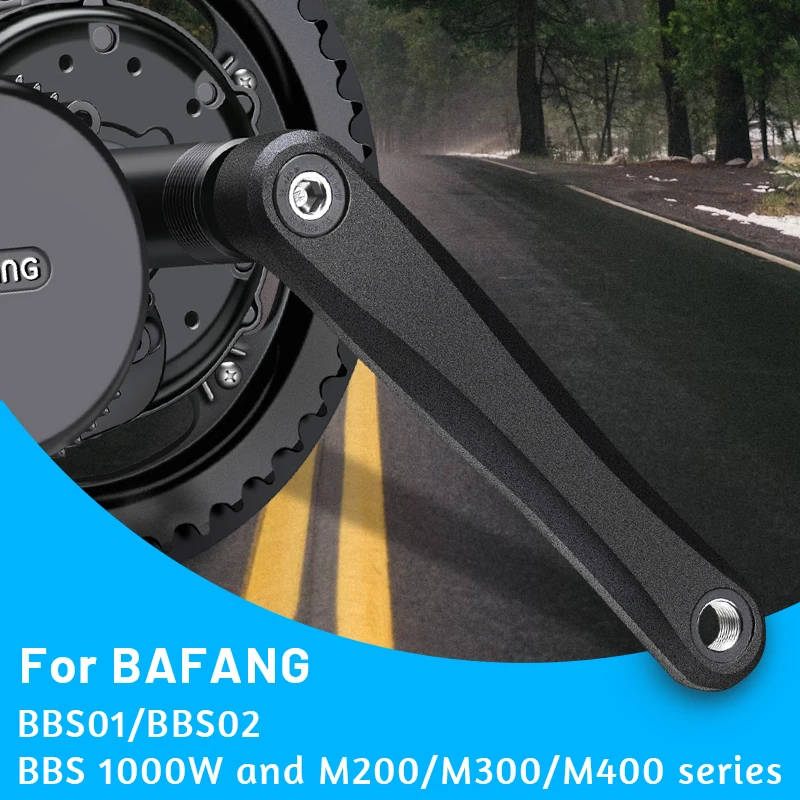 Bafang-Crank Braços Cranksets, BBS01, BBS02, BBS03, BBSHD, Mid Motor Drive, Kit de Conversão Bicicleta Elétrica, Peças e Acessórios