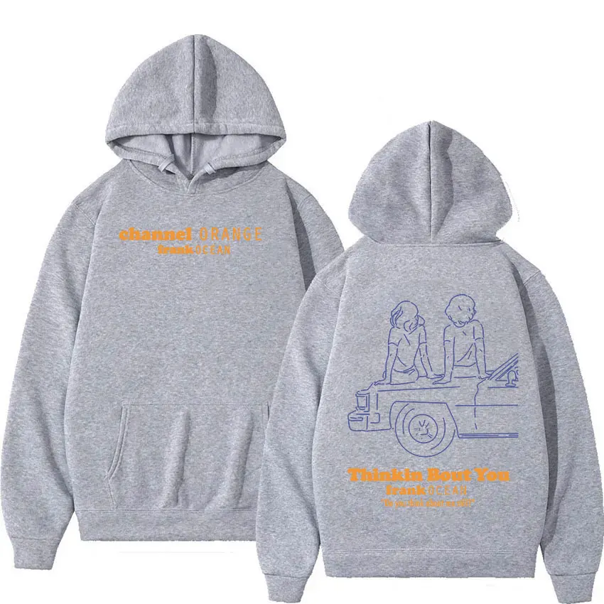 Rapper Frank Channel Orange Pullover Hoodie pria wanita Retro kualitas tinggi Fashion Ocean Sweatshirt Hip Hop pirang kebesaran berkerudung