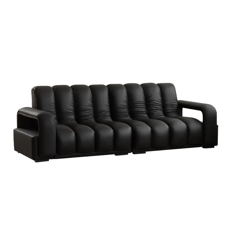 @#Modern Luxury Synthetic Leather L-Shape Module Sofa Bed Three Seat Apartment Hotel Living Room Combination