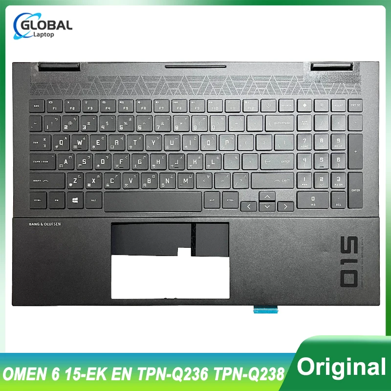 

New US Keyboard for HP OMEN 6 15-EK EN TPN-Q236 TPN-Q238 Laptop Palmrest Upper Cover keyboard Replacement Case Top M00666-001