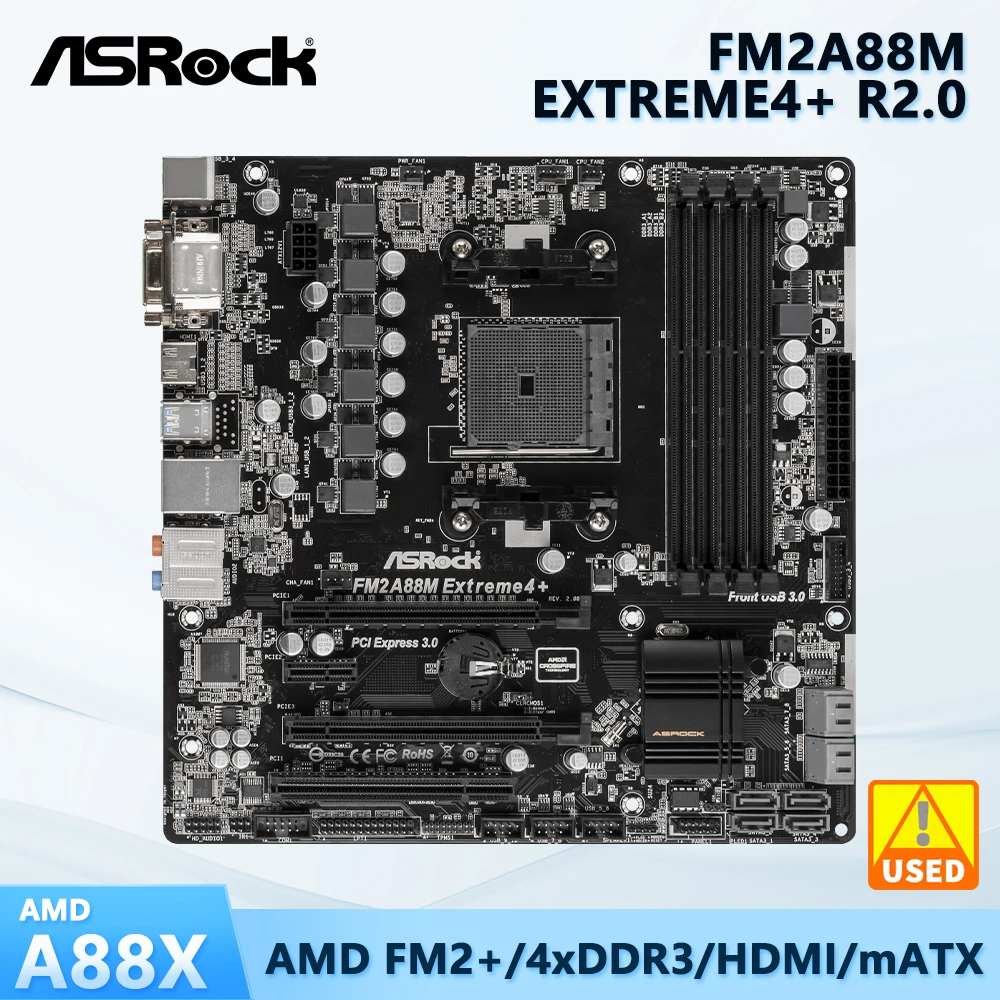 ASROCK FM2A88M EXTREME4+ R2.0 Motherboards Socket FM2 FM2+ AMD A88X A88 DDR3 64GB support AD7800 AD680 AD865 AD6300 Micro ATX