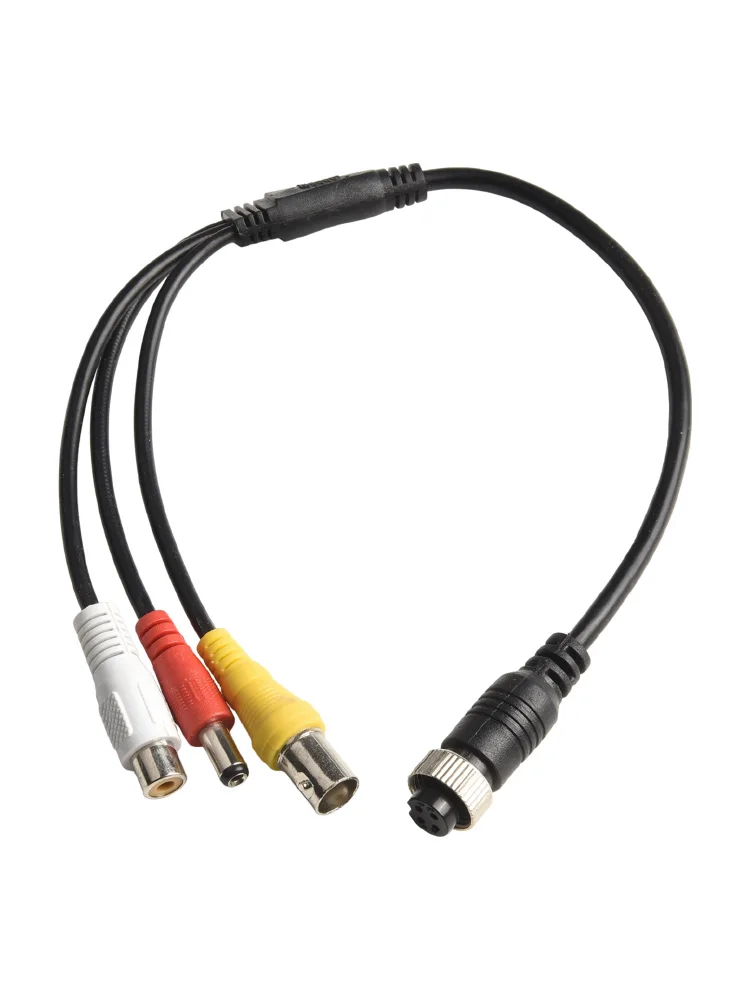 4 PIN Aviation To BNC for rca Cable With Video Audio Audio Phono/ for rca (Male) Cameras DC Power Camera Cable 1.1FT 1PC