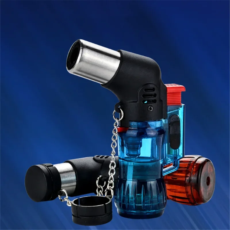 New Butane Jet Flame Cigarette Windproof Lighter Mini Portable Jet Torch Cigarette Cigarette Plastic Lighter New Wholesale Tool