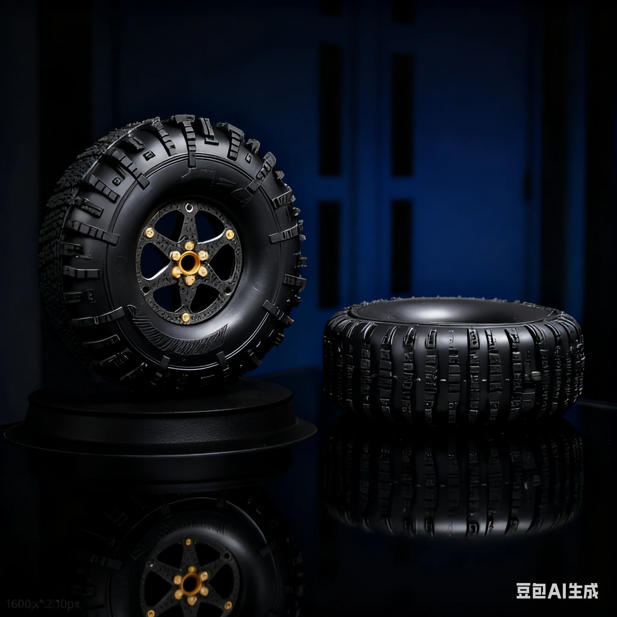 

MOZA 2.2inch RhinoRC Competition RC Tires with Narrow Carbon Fiber Aluminum Wheel Rim N2401 for Sporty Class 1/10 RC Crawler Car