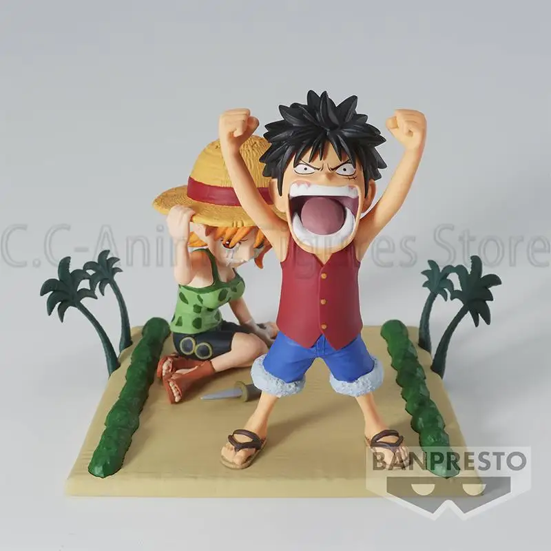 Banpresto One Piece Figura Anime, Wcf Luffy Nami Modelo Brinquedo, Criança Festival Presente, Ornamento Da Boneca, Original Caixa Genuína, Em estoque