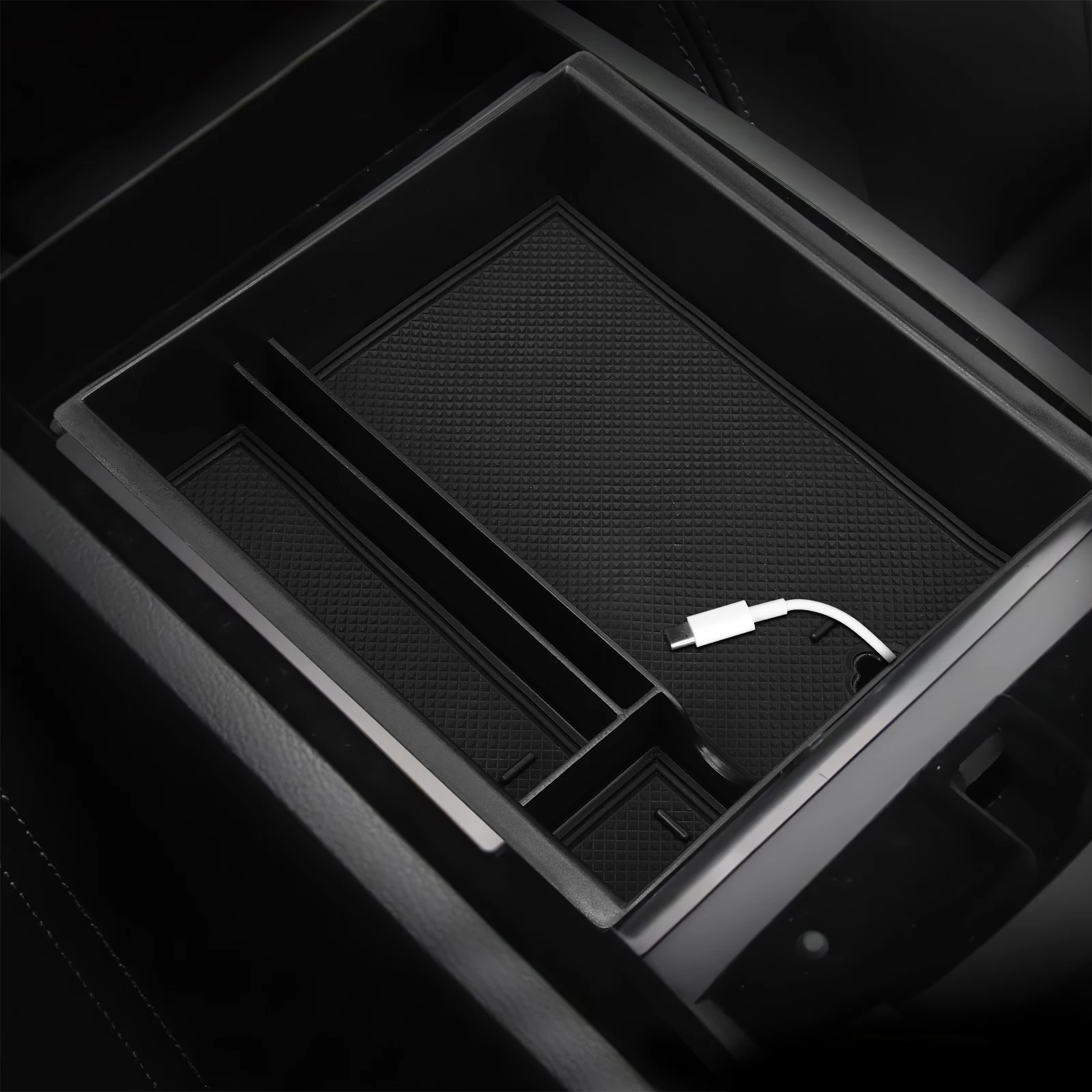 

Central Control Storage Console ganizer Front Accessories Tray Sports ABS Non Slip Padded Layer Sturdy Build