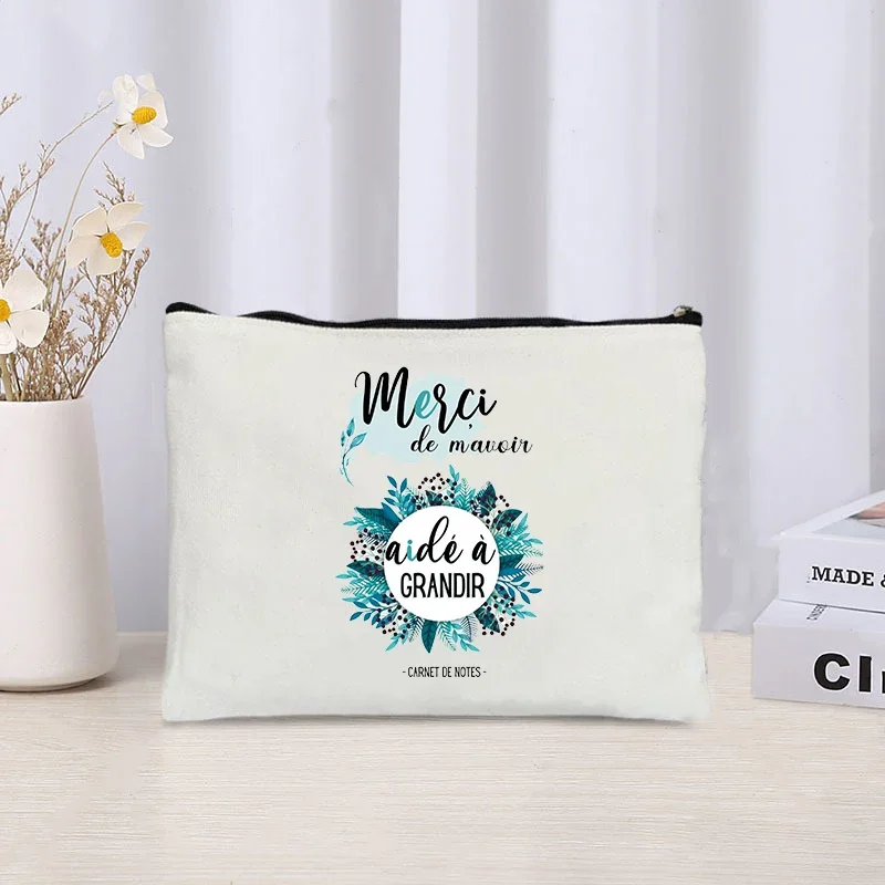 Bolsa de maquillaje de agradecimiento para mujer, bolsa de cosméticos para mujer, regalos para amigos y profesores, bolsa de viaje de moda, mejor regalo de agradecimiento para ella