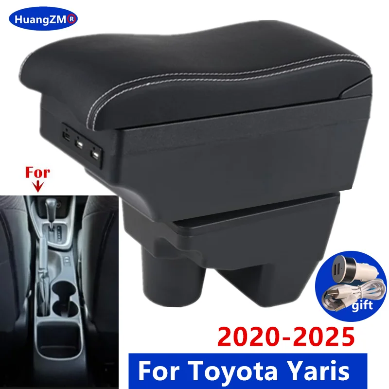 Auto-Armlehne für Toyota Yaris, Armlehnenbox für Toyota Yaris Elegant GR 2020-2025, Aufbewahrungsbox, Innenraum-Nachrüstung, Autozubehör