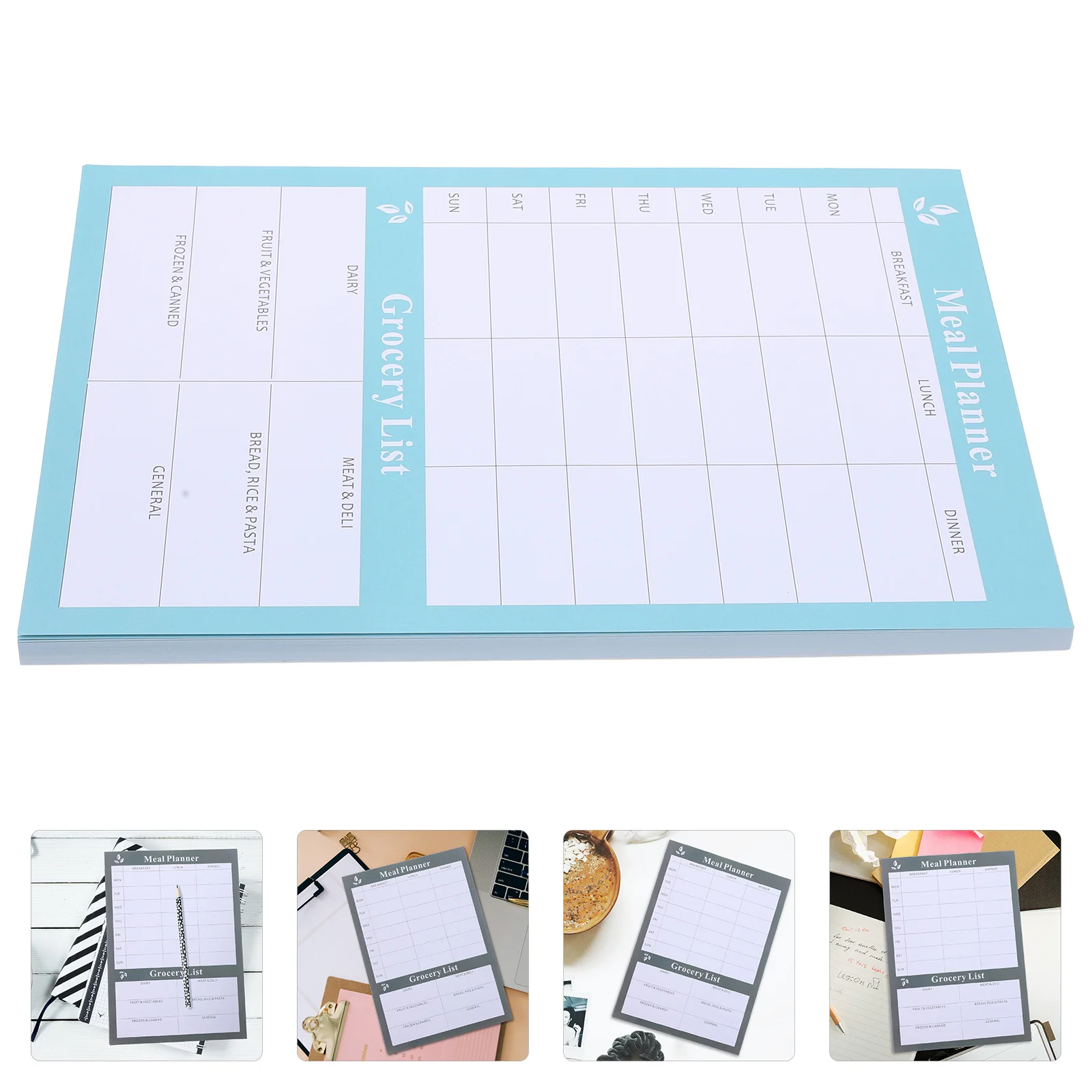 Tearable Weekly Diet Notebook for Home Food List Menu Planner Household Calendar Menu Notebook for Kitchen Weekly Calendar