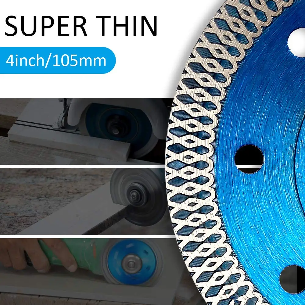 5피스 초박형 4인치 다이아몬드 블레이드 세트 (포세린, 화강암 및 대리석 절단용)