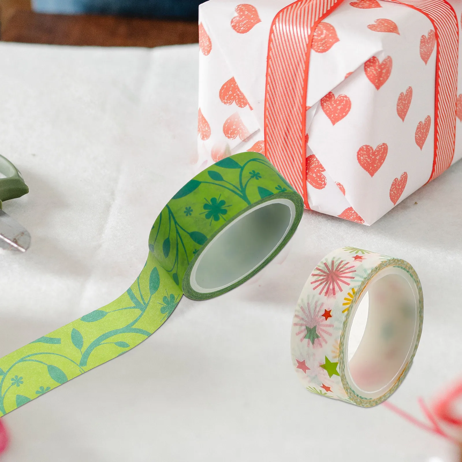 1pcs Gift Wrapping Retro Paper For Craft Scrapbooking Diy Planner Masking Adhesive Tape Decorative Tape Colorful