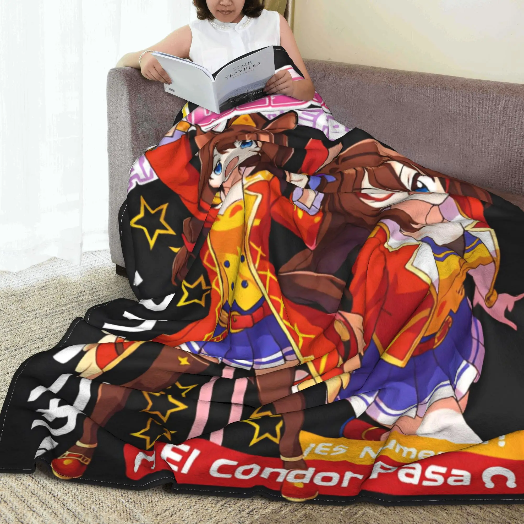 El Condor Pasa Horse Girl Prettys Derbys بطانيات ناعمة دافئة للأطفال بطانية رمي قطيفة جرافيك ديكور المنزل غطاء أريكة من الفلانيل