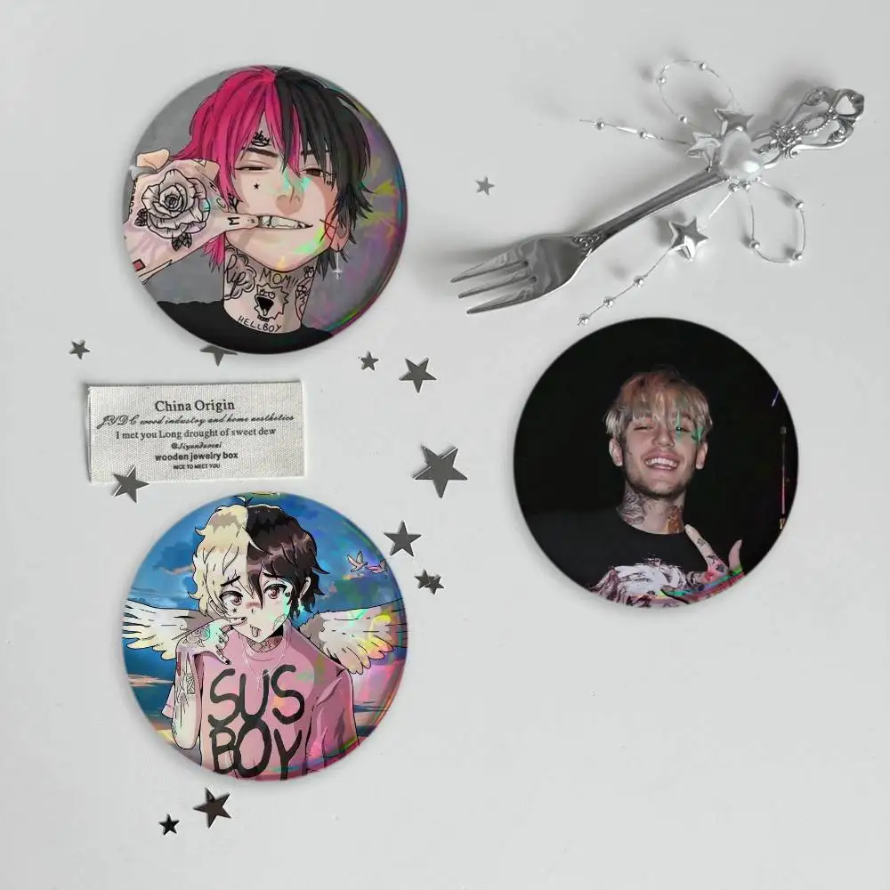 Lil Peep Hellboy Love Rapper Brooches Cartoon Badge Pins Backpack Hat Accessories Friend Gift