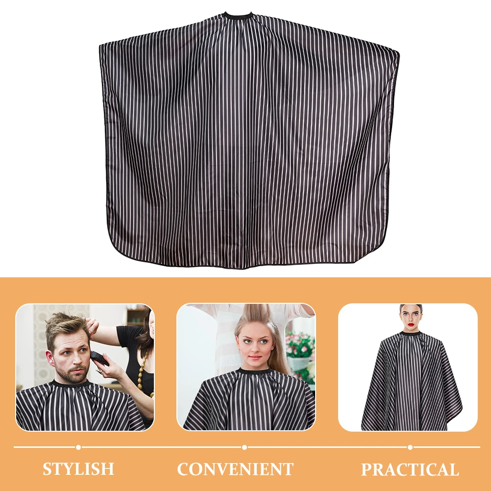 

Waterproof Oil Resistant Barber Haircutting Salon Gown Stylish Striped Design Durable Hairdressing For Adults Salon Barber