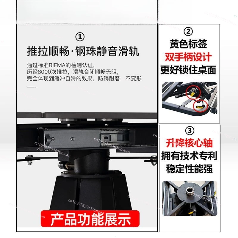 Telescopic Dining Table Slide Rail, Swivel Table Track for Square & Round Table Multifunctional Rack Accessories