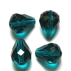 StreBelle AAA 10x8mm Teardrop Facet Crystal Glass Loose Crafts Pear Shape Beads for Jewelry Making Earring Bracelet DIY 50pcs