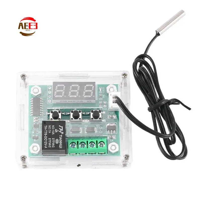 

AEE3-W1209 DC 12 В термостат переключатель контроля температуры термометр контроллер с цифровым светодиодным дисплеем с футляром