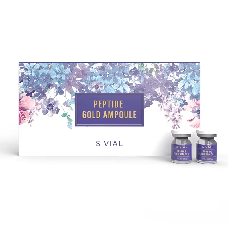 Korea Salmon DNA Peptide Gold Ampoule Skin Booster 0.25mm Microneedle Serum Kit Brightening Firming Hydration SkinCare