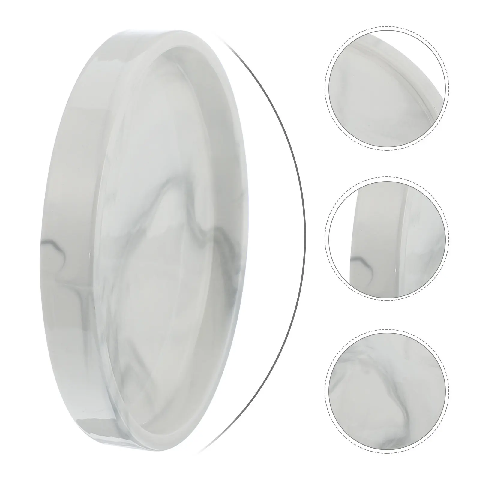 1Pcs Marbling Ceramic Storage Plate for Jewelry Bathroom Items Kitchen Counter Wedding Party Decoration Fruit Tray Home