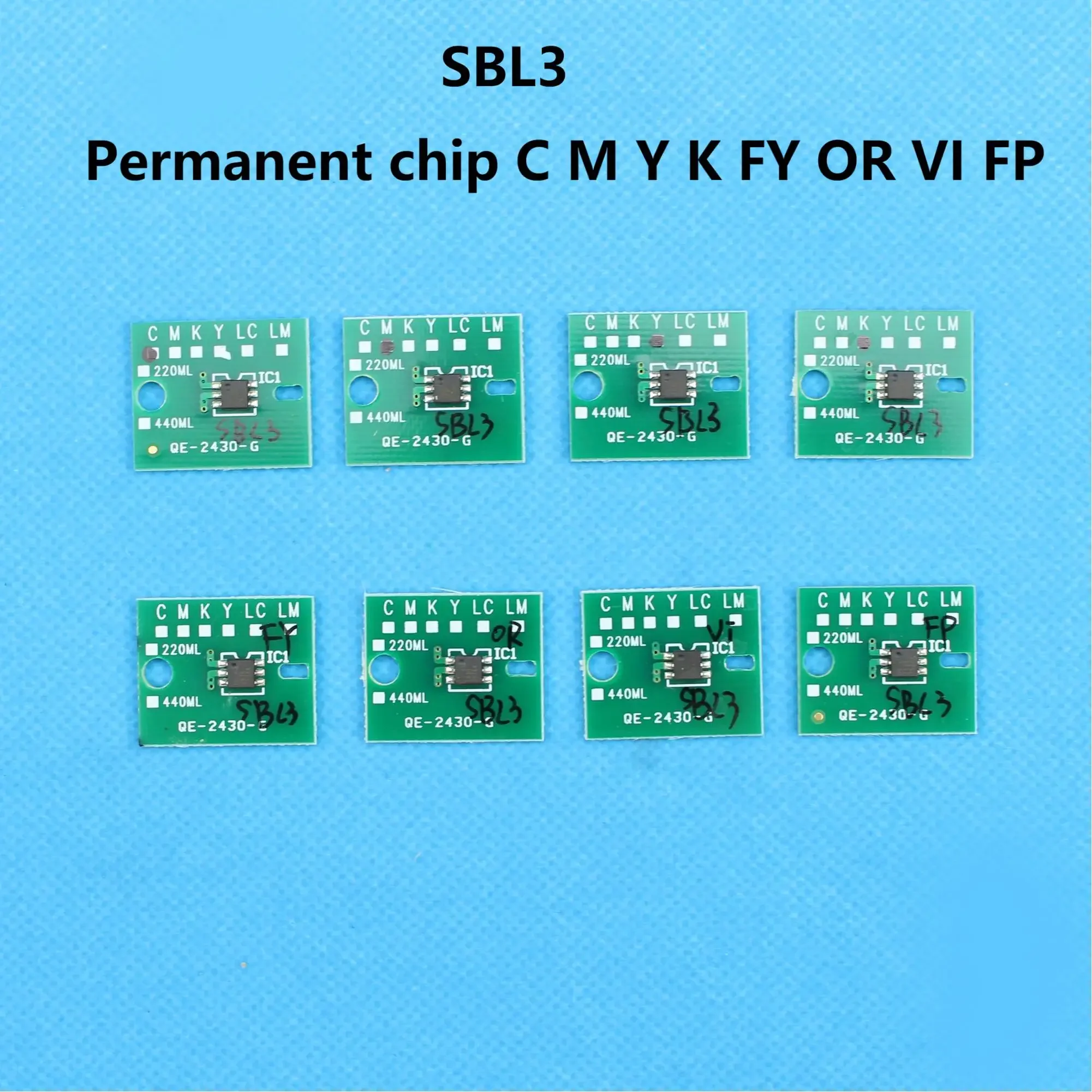 SBL3 SB L3 Permanent Chip ARC Chip for Roland XT-640 RT-640 Printer BK C M Y FR OR VI FP 8 Colors