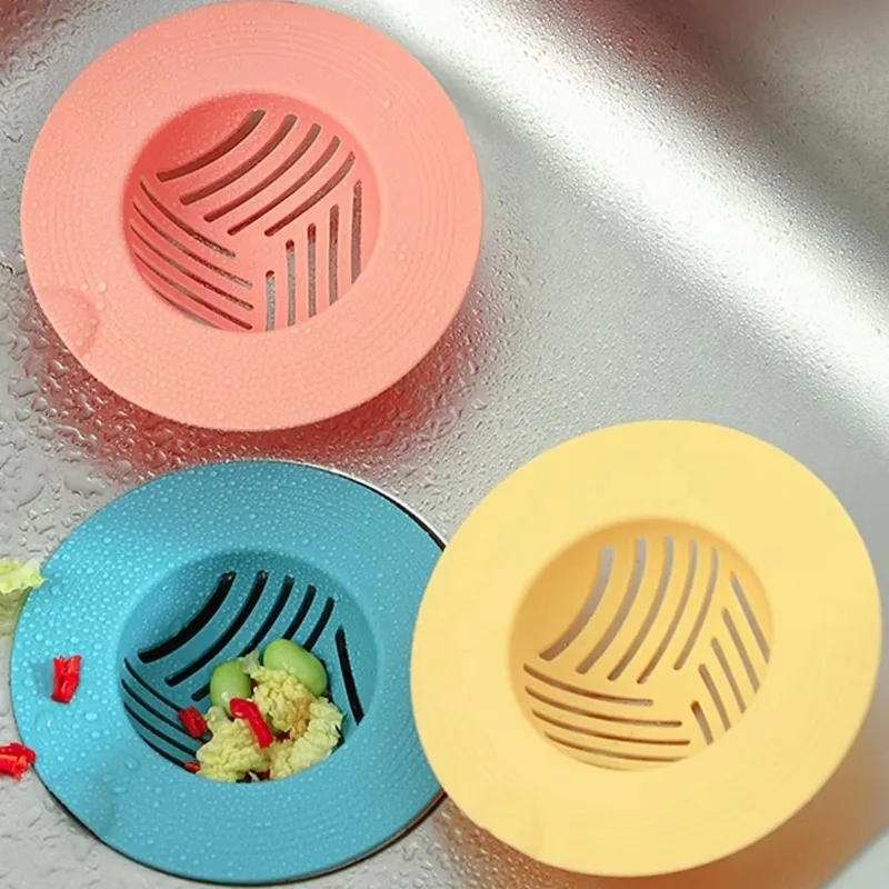 

3 шт. бытовая кухонная раковина, сливной фильтр для пола в ванной комнате, канализационный фильтр, защита от засорения и крышка от насекомых в ванной комнате, случайный цвет