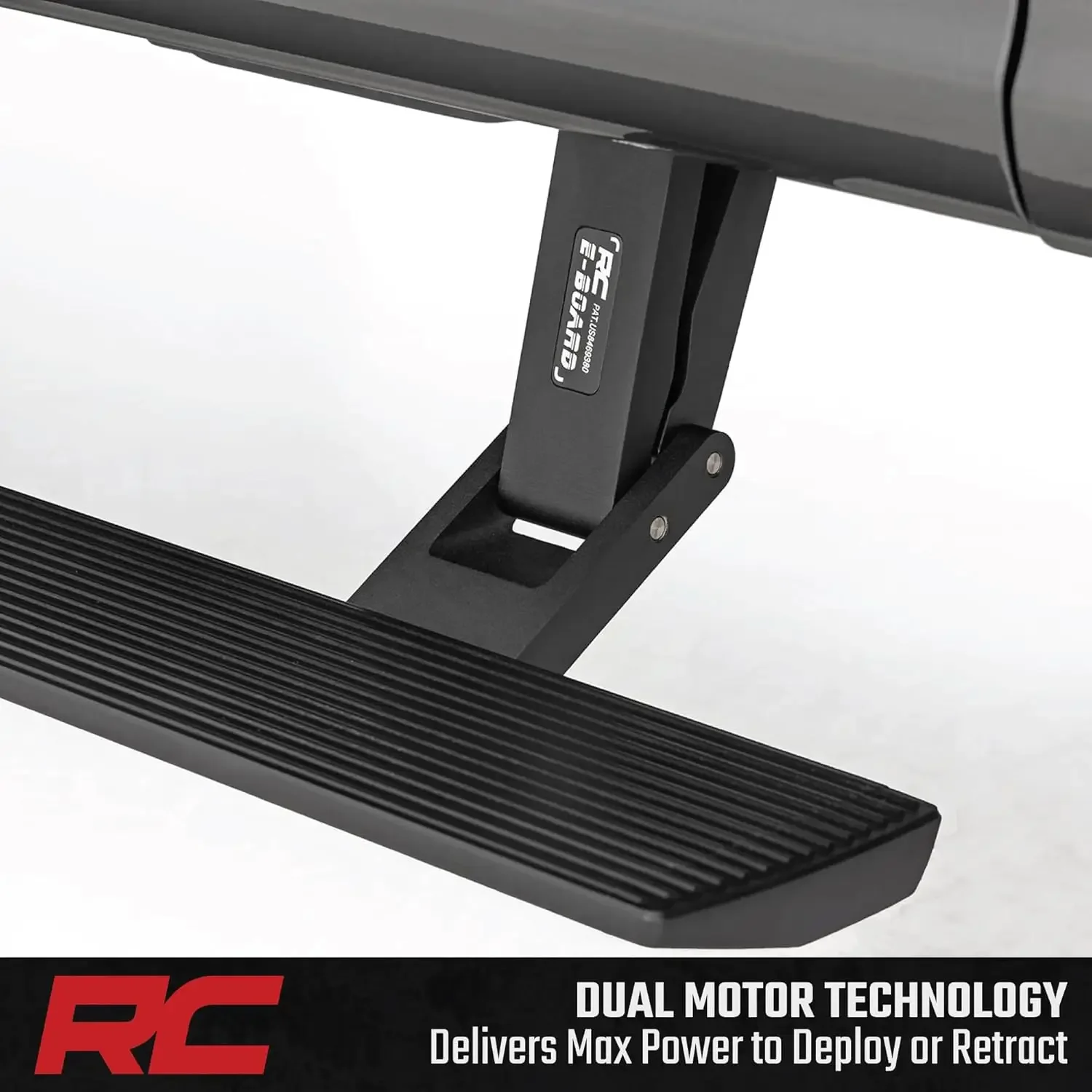 Rough Country Power Running Boards with LED Step Lights for Ford F-150 Lightning/F-250/F-350/Raptor (2015-2026) Crew Cab - Retractable Electric Side Steps, Non-Slip Aluminum view 3