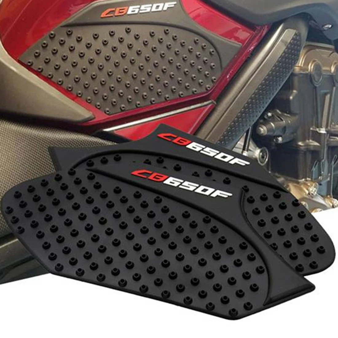 دائم-لهوندا CB650F CB 650 F 2014 2015 2016 2017 دراجة نارية المضادة للانزلاق خزان الوقود وسادة الجانب الغاز قبضة الركبة منصات الجر #1