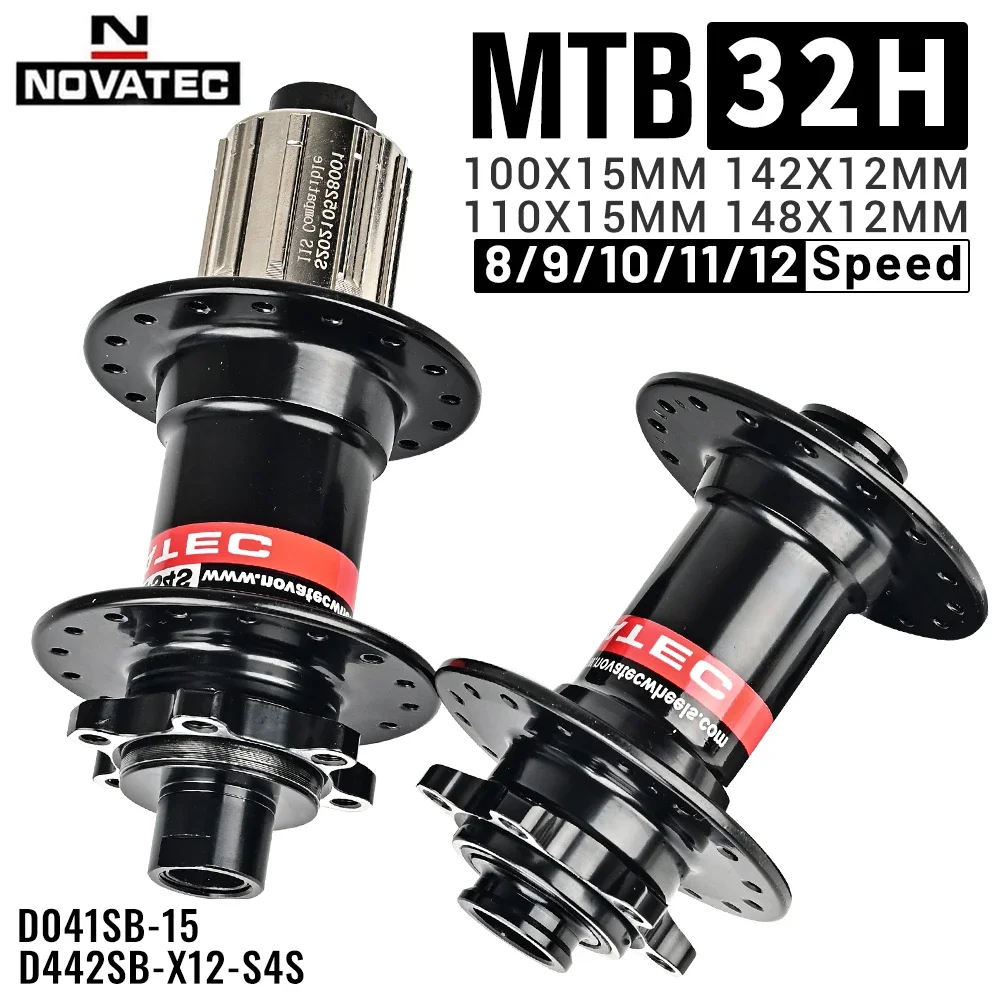 

Novatec BOOST Hub D442 D041 Bearing MTB MS hubs 142*12 148*12 Mountain Bike Bicycle Hub THRU 15/12MM 32H For 8/9/10/11/12 speed