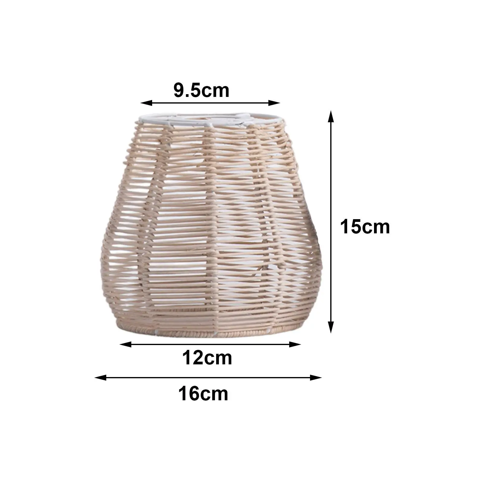 Woven Rattan Lampshade Hanging Lamp Shade for Restaurant Home Corridor Light