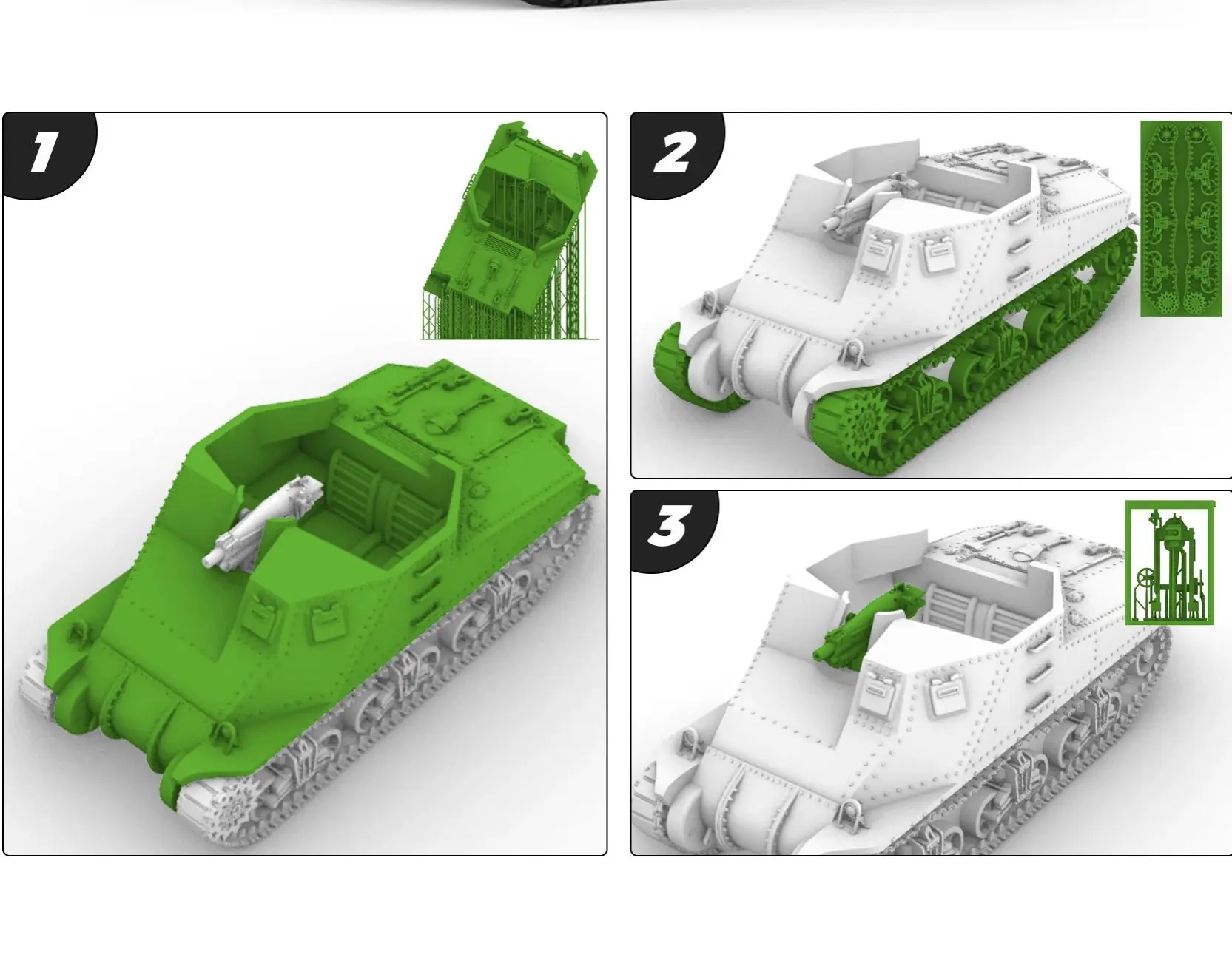 US T40 75mm AT Howitzer Tank Destroyer MRY-SFW SS534 1/72 1/35 1/48 25mm Military Model Kit