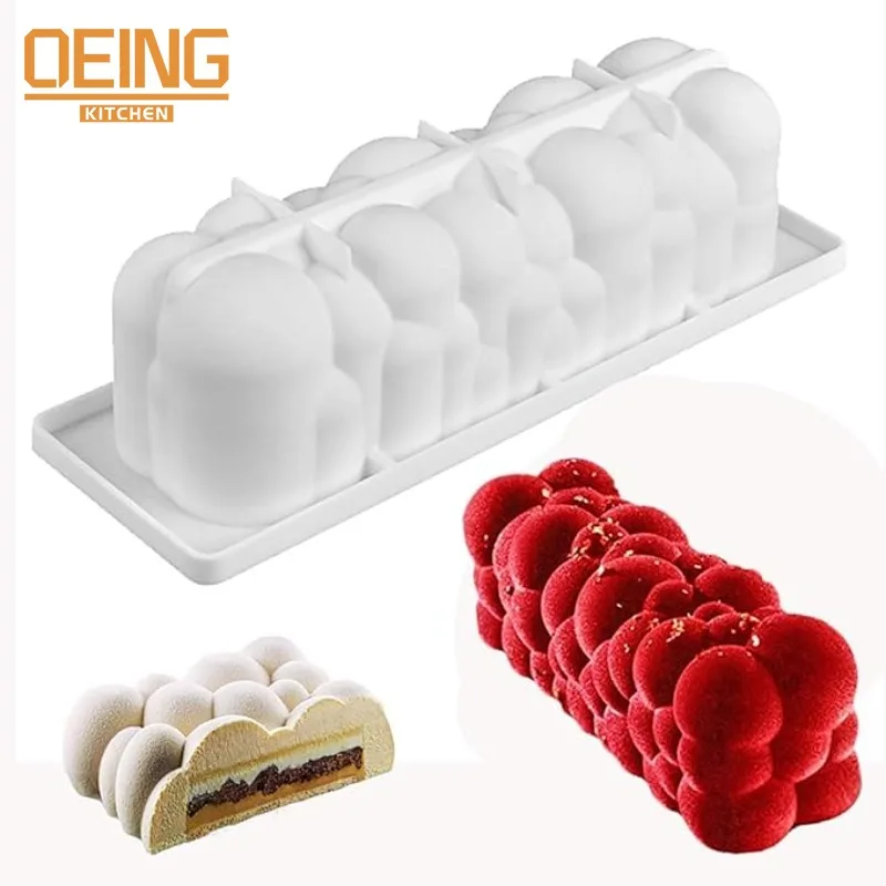 

3D Love Strip Silicone Mold DIY Mousse Dessert Chocolate Jelly Brownie Pastry Christmas Log Bakeware Mold Supplies Bûche de Noë